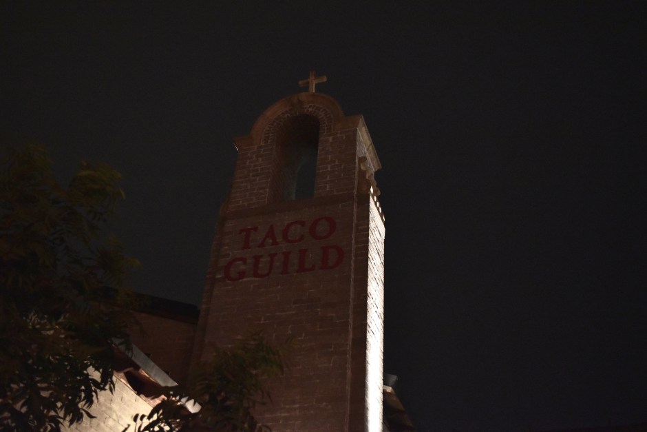 This picture makes Taco Guild look a little creepy but I assure you it's not. Unless you're creeped out by yummy food.